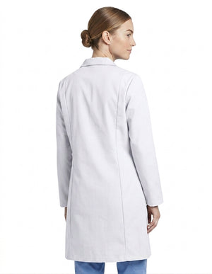 Labcoat HQ Women's Navy Blue Button-Front Lab Coat