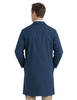Labcoat HQ Men's Navy Blue Lab Coat with Exterior Pocket