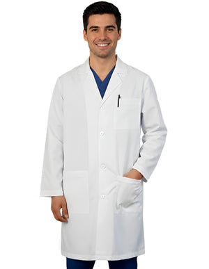 Labcoat HQ Unisex 37 Inches Cotton White Functional Lab Coat