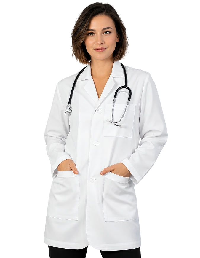 Labcoat HQ Unisex 31 Inches Cotton White Consultation Coat