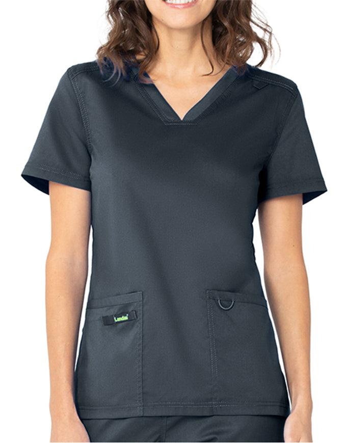 Shop Landau 7502 Unisex 27.5 Inch Reversible V-Neck Scrub Top Shop Landau 7502 Unisex 27.5 Inch Reversible V-Neck Scrub Top