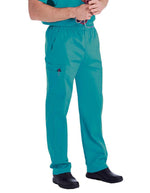 Landau Scrubzone 30 Inch Men's Elastic Waist Medical Scrub Pants Teal