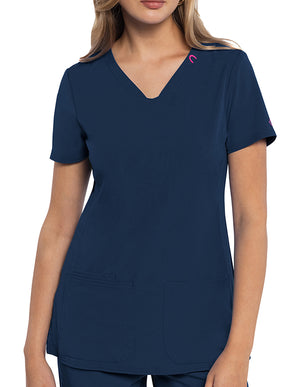 Med Couture Amp Women's 3-Pocket STRETCH V-Neck Scrub Top