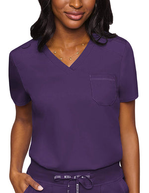 Med Couture Touch Women's 1-Pocket STRETCH V-Neck Scrub Top