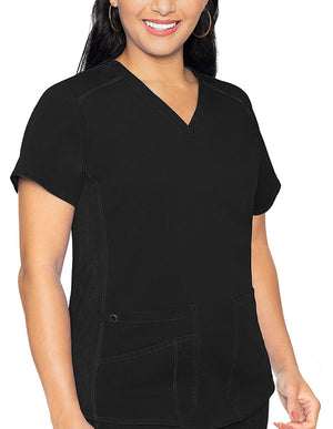 Med Couture Touch Women's 3-Pocket V- Neck Scrub Top
