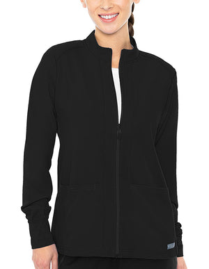 Med Couture Insight Women's 3-Pocket Zip Front Warm Up Scrub Jacket