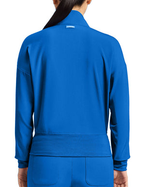Med Couture Amp Women's 2-Pocket STRETCH Zip Front Scrub Jacket