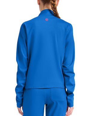 Med Couture Amp Knit Women's 2-Pocket STRETCH Zip Front Scrub Jacket