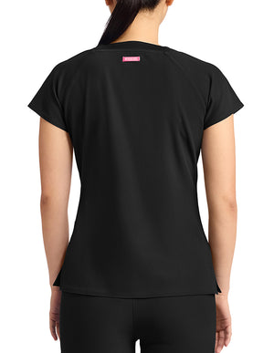 Med Couture Amp Women's 3-Pocket STRETCH Square Neck Scrub Top