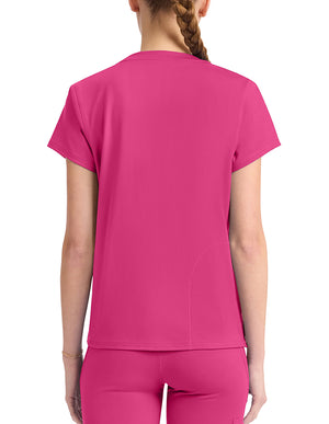 Med Couture Amp Knit Women's 2-Pocket STRETCH Crew Neck Scrub Top
