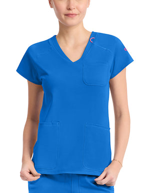 Med Couture Amp Knit Women's 3-Pocket STRETCH V-Neck Scrub Top