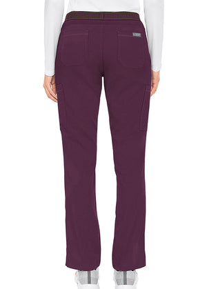 Med Couture Touch Women's 7-Pocket Elastic Double Cargo Yoga Scrub Pants