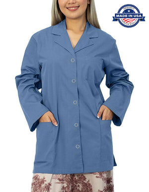 Panda Uniform Women's 32 Inch Snap Front Lab coat - Made In USA