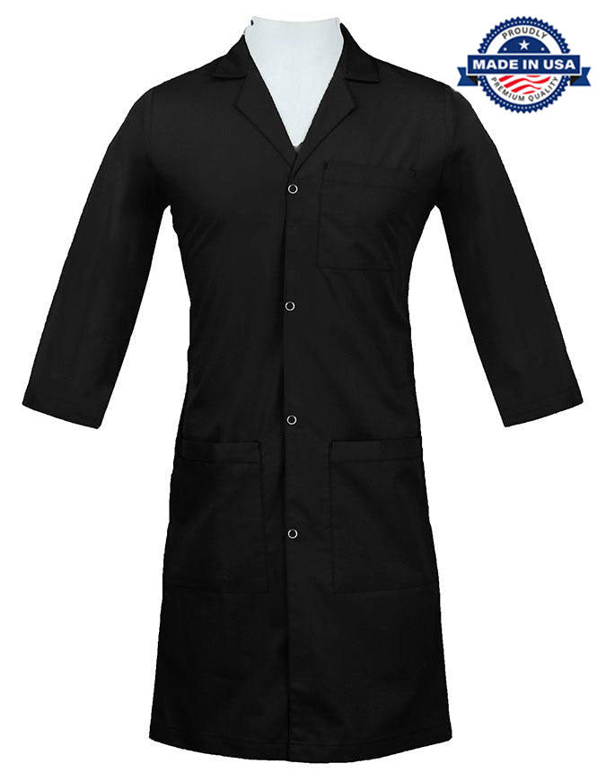 Panda Uniform Unisex Snap Front 40 Inch 3 Quarter Sleeve Lab coat - Made In USA