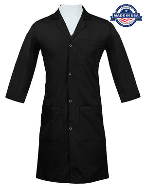 Panda Uniform Unisex Snap Front 40 Inch 3 Quarter Sleeve Lab coat - Made In USA