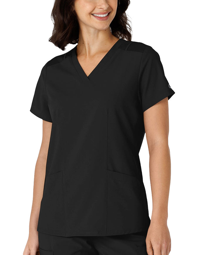 Wink W123 Women's Flex-n-Reach Side Panel V-Neck Scrub Top
