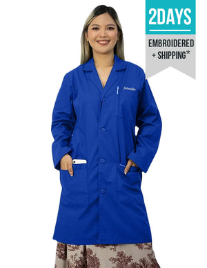 Free Embroidery HeedFit 38 Inch Unisex Premium White Lab Coat