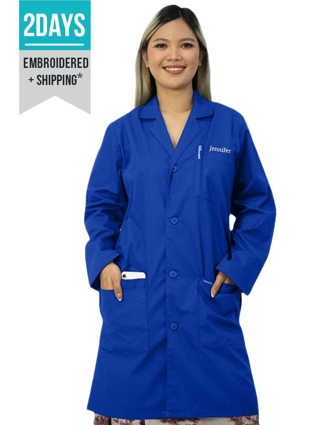 Free Embroidery HeedFit 38 Inch Unisex Premium White Lab Coat