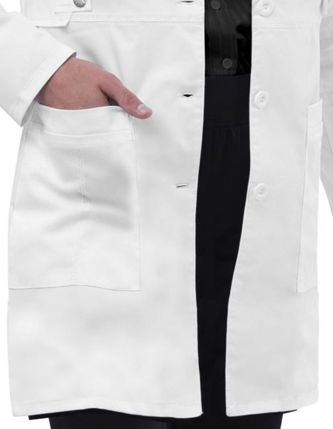 Amazon Lab Tab Free Embroidery Adar Pop-Stretch 36 Inch Women's Tab-Waist Lab Coat