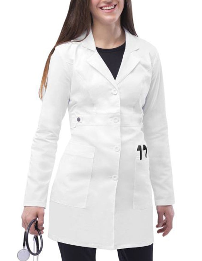 Lab Tab Rasway Free Embroidery Adar Pop-Stretch 36 Inch Women's Tab-Waist Lab Coat