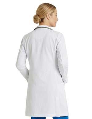Free Embroidery Labcoat HQ Women's 4-Pocket 35" 4-Button Lab Coat