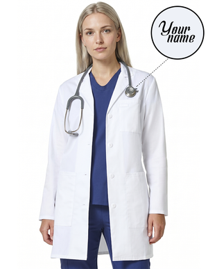 Free Embroidery Labcoat HQ Women's Consultation 33" Lab Coat
