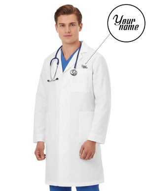 Free Embroidery Labcoat HQ 40" Men's 5 Pocket Lab Coat