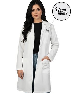 Free Embroidery Labcoat HQ Unisex Classic Cotton Long White Lab Coat