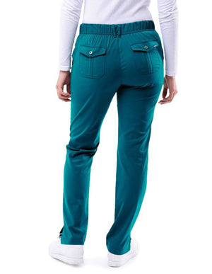 Adar PRO Women's Slim Fit 6 Pocket Petite Scrub Pant