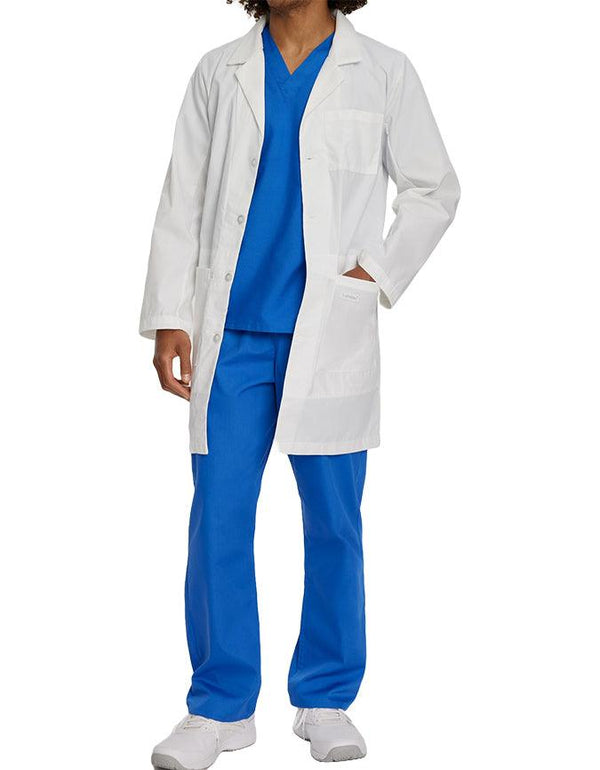 shop Landau 3174 Men 4Button StaffLength White Lab Coat
